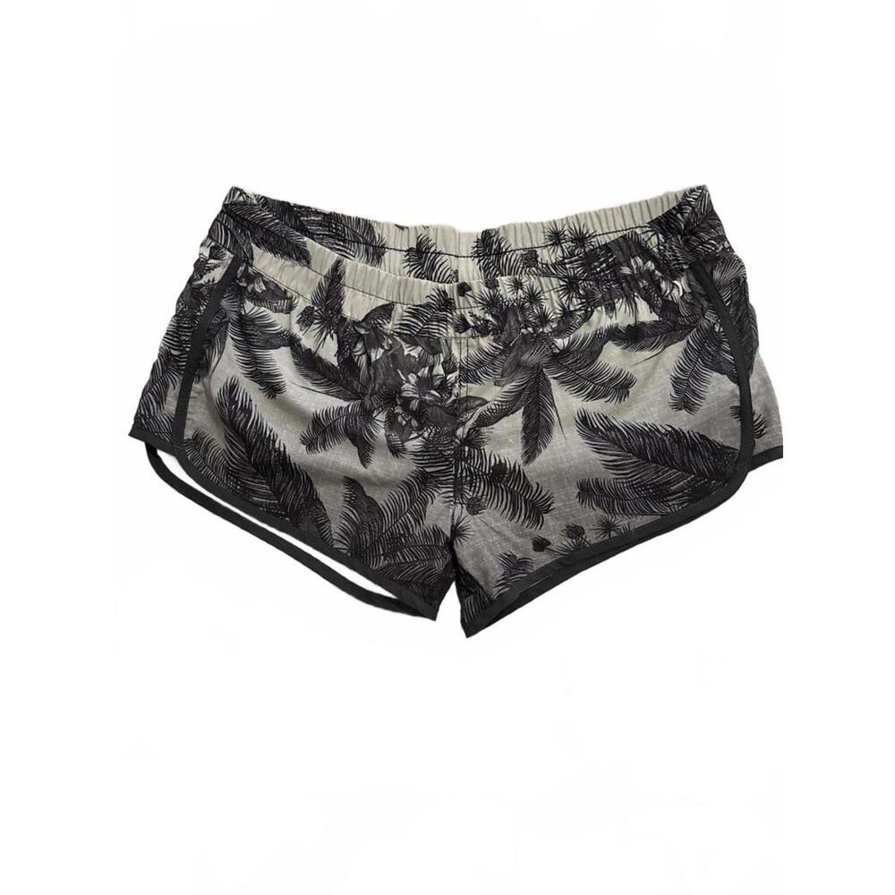 Casual Board Shorts XL Black and White Palm Print